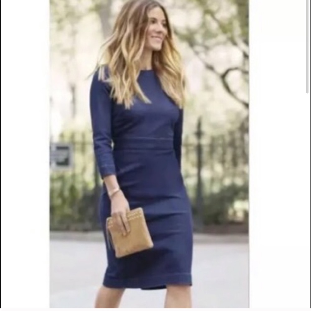 Banana Republic Women’s 3/4 Sleeve Blue Jean Dress